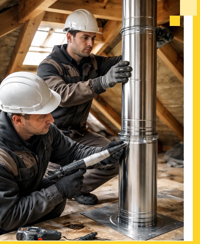 Монтаж дымоходов для каминов в Мысках с гарантией качества