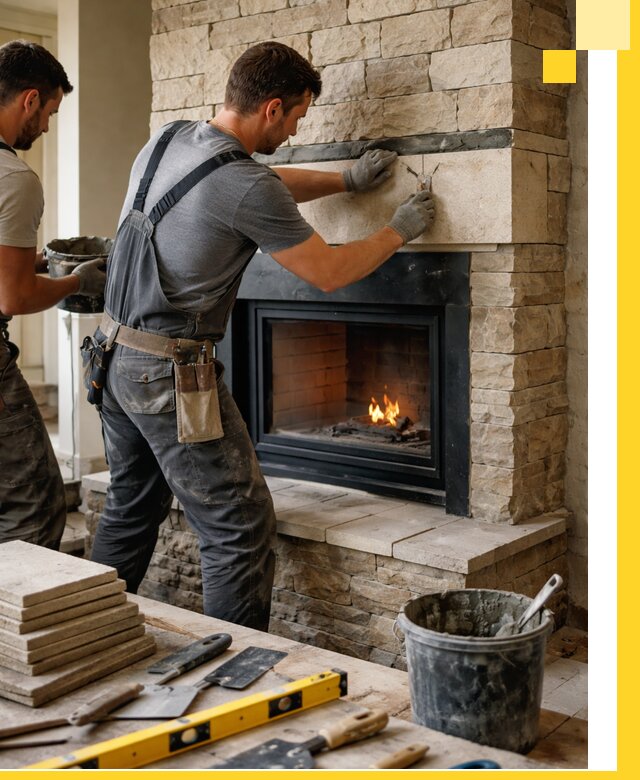 Проектирование и установка открытых каминов в Мысках