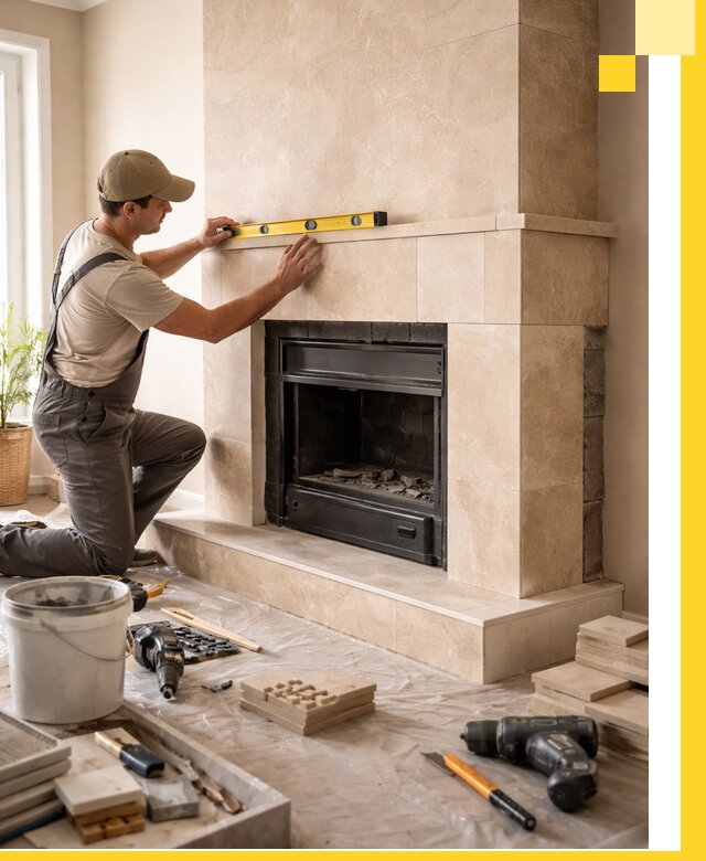 Установка и монтаж каминов в частном доме под ключ в Мысках