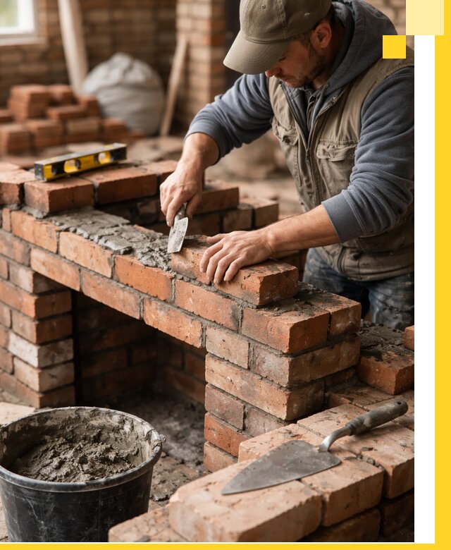 Кладка каминов под ключ в Мысках профессиональная отделка и монтаж