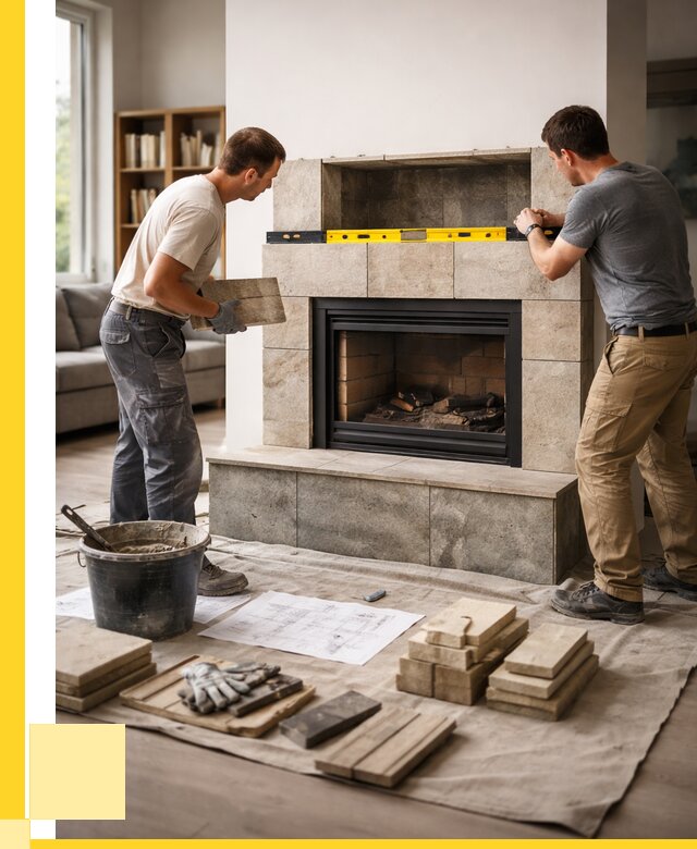 Монтаж каминов и установка в Мысках от 45644 р. | ЭриданМси