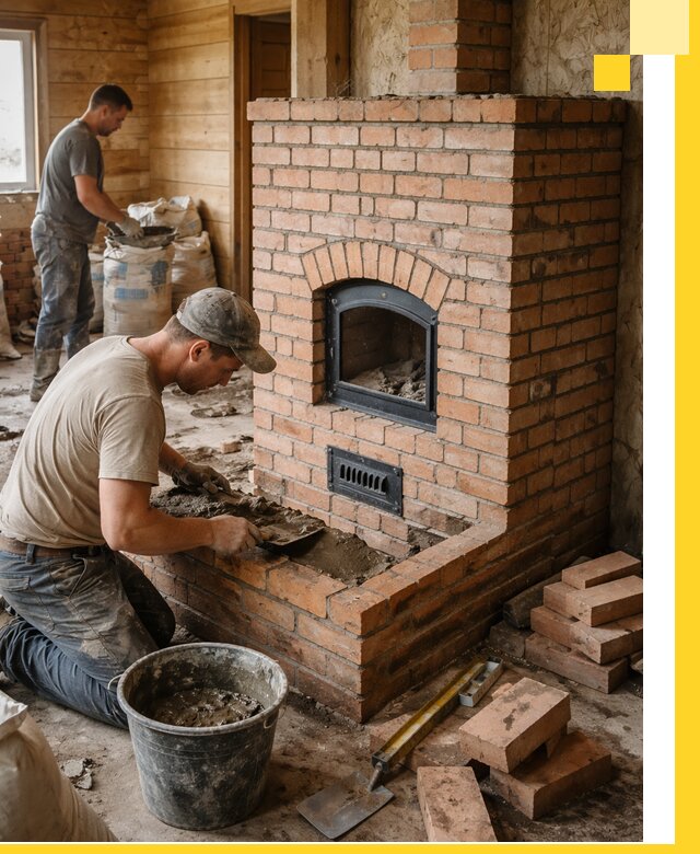 Профессиональное строительство печей в Мысках под ключ
