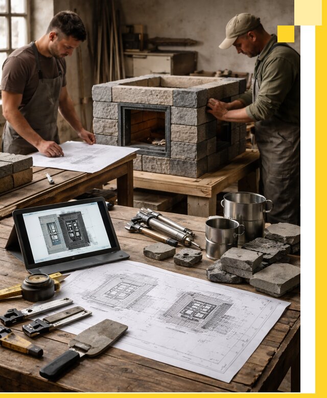 Разработка проектов печей с согласованием и монтажом в Мысках