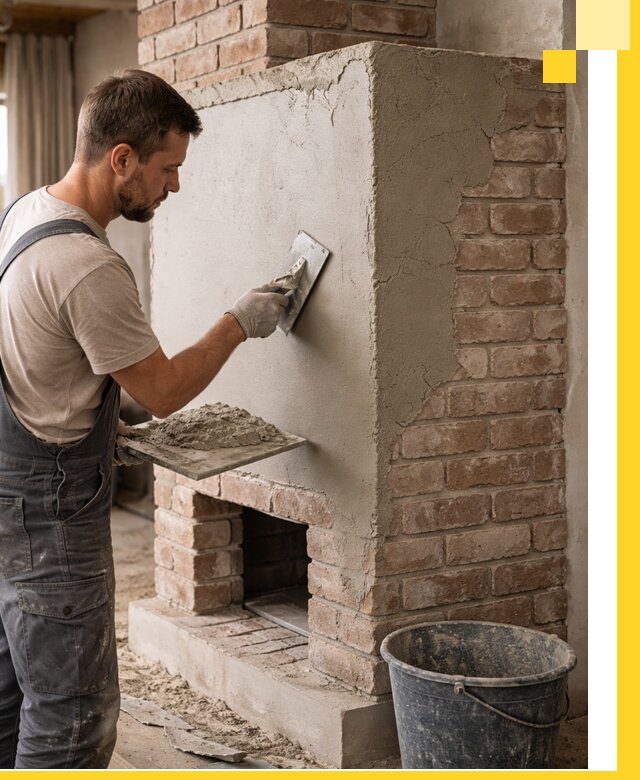 Отделка печей и облицовка каминов в Мысках под ключ