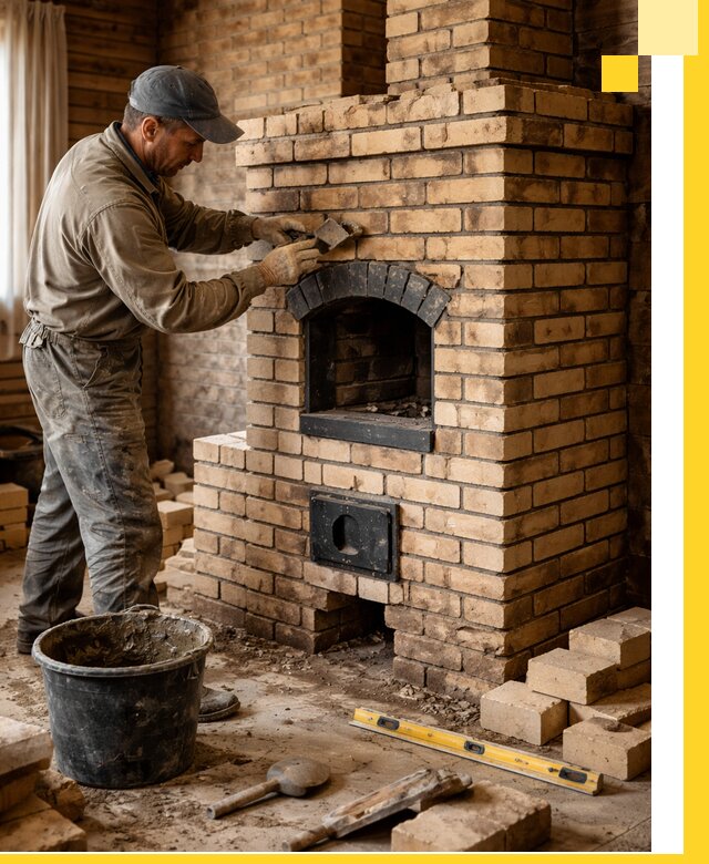 Кирпичные печи под ключ в Мысках: проектирование и кладка