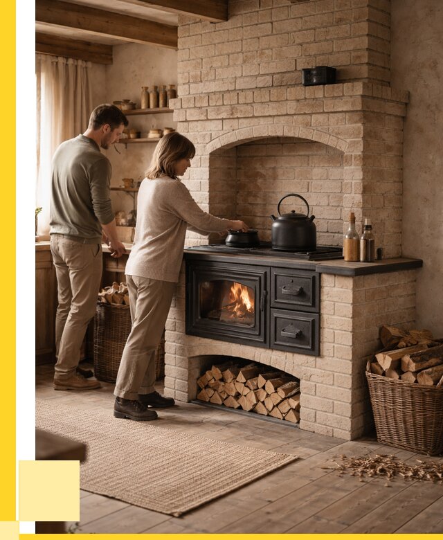 Печи с плитой в Мысках от 45644 р. | ЭриданМси — кирпичная печь