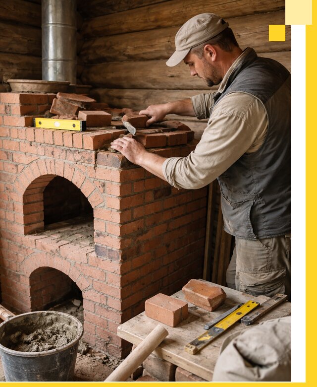 Изготовление и установка русских печей в Мысках под ключ