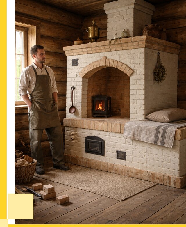 Русские печи с лежанкой под ключ в Мысках от 152145 р. ЭриданМси