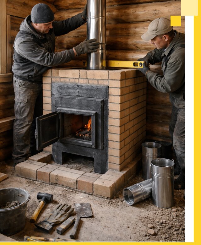 Проектирование, изготовление и установка банных печей в Мысках