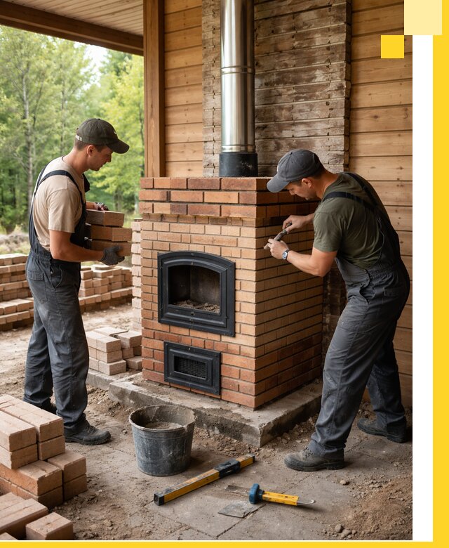 Производство и установка дачных печей под ключ в Мысках