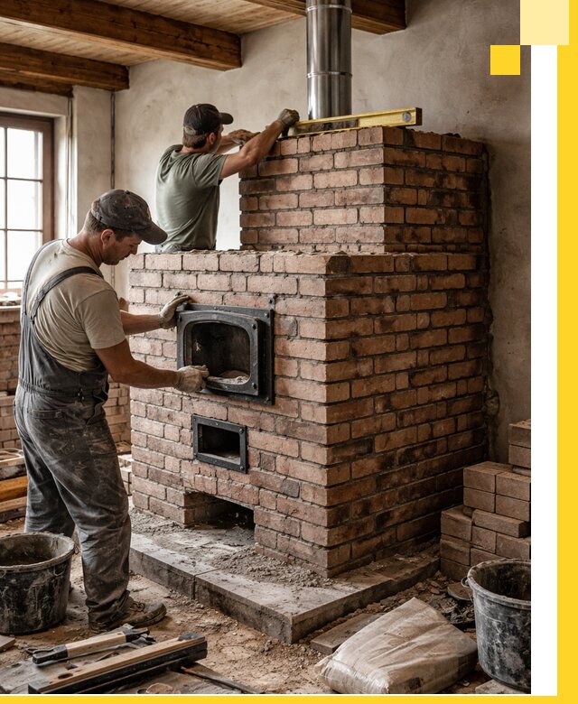 Печи для загородного дома под ключ в Мысках — монтаж и сервис