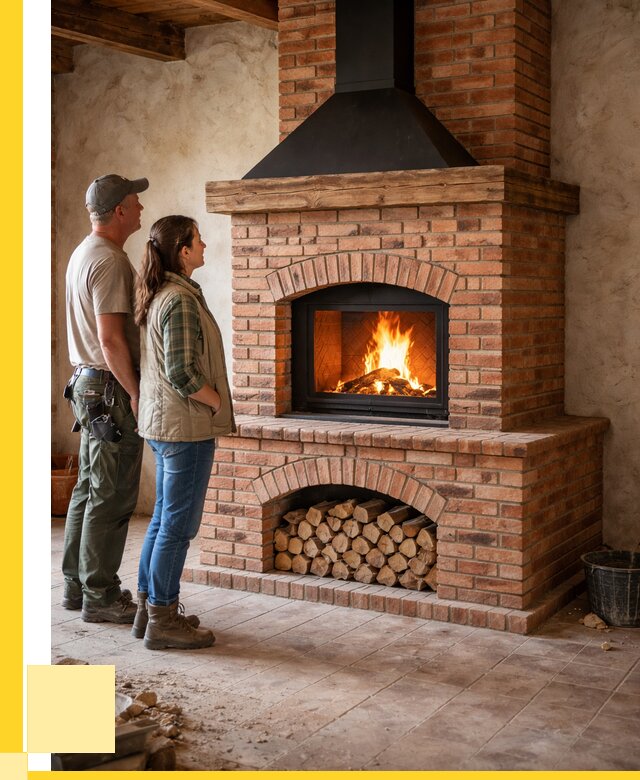 Печи камины из кирпича в Мысках от 121716 р. | ЭриданМси