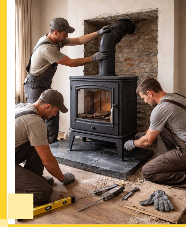 Монтаж печи камина в частном доме в Мысках от 25358 р. | ЭриданМси