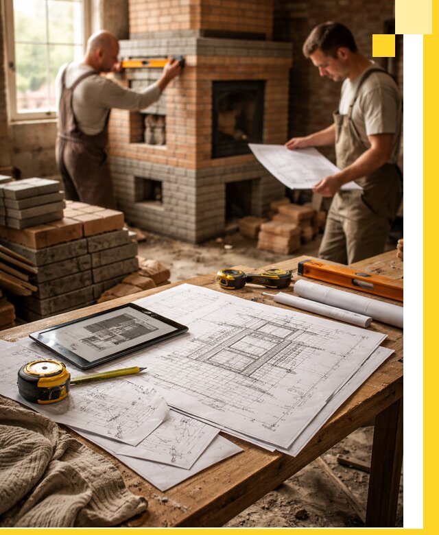 Проекты печей и каминов с индивидуальным дизайном в Мысках