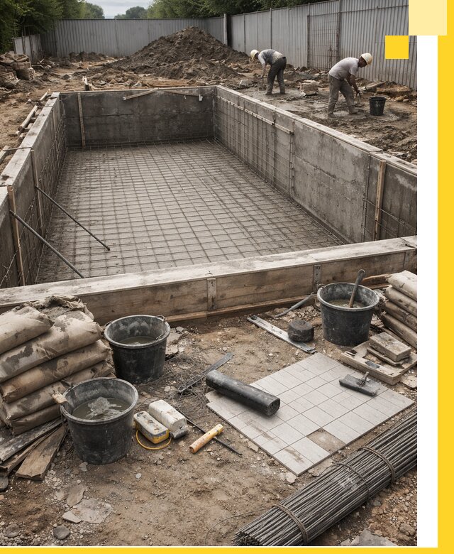 Строительство бассейнов под ключ в Мысках, дизайн и монтаж