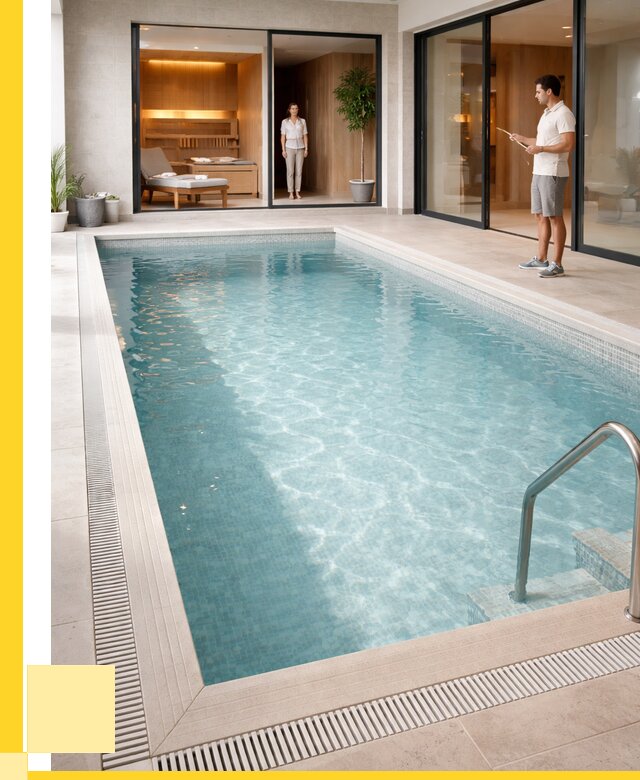 Отделка бассейна пленкой ПВХ в Мысках от 3550 р. - ЭриданМси