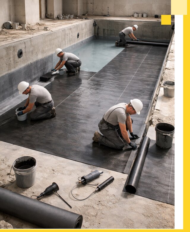 Профессиональная гидроизоляция бассейнов и чаш в Мысках под ключ