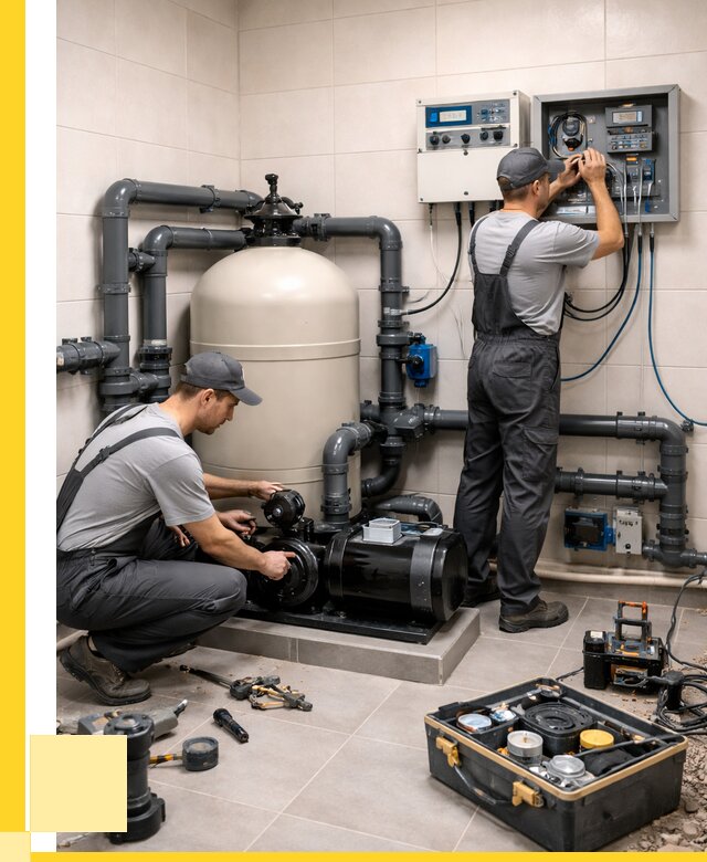 Монтаж оборудования для бассейнов в Мысках от 40572 р. | ЭриданМси