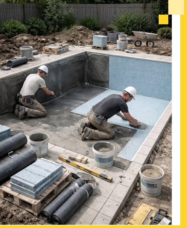 Проектирование и строительство стационарных бассейнов в Мысках