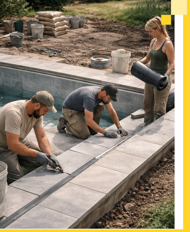 Строительство и монтаж уличных бассейнов под ключ в Мысках