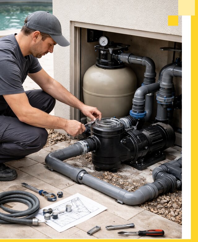 Поставка, монтаж и сервис насосов для бассейнов в Мысках