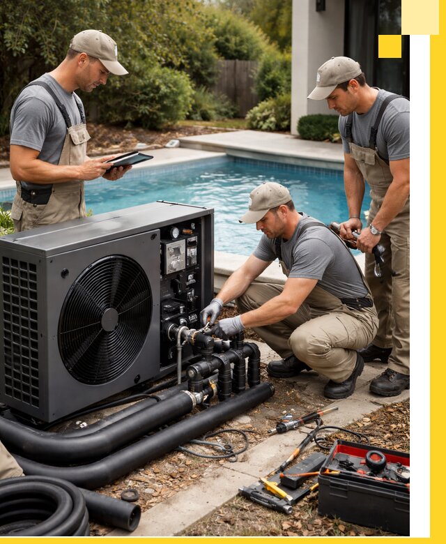 Проектирование и установка тепловых насосов для бассейнов в Мысках