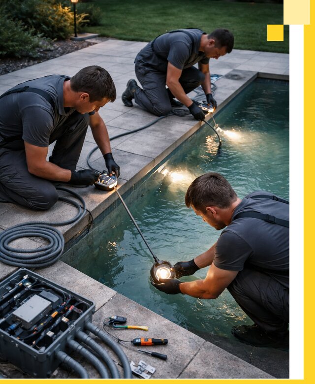 Профессиональное освещение бассейнов в Мысках: дизайн и монтаж