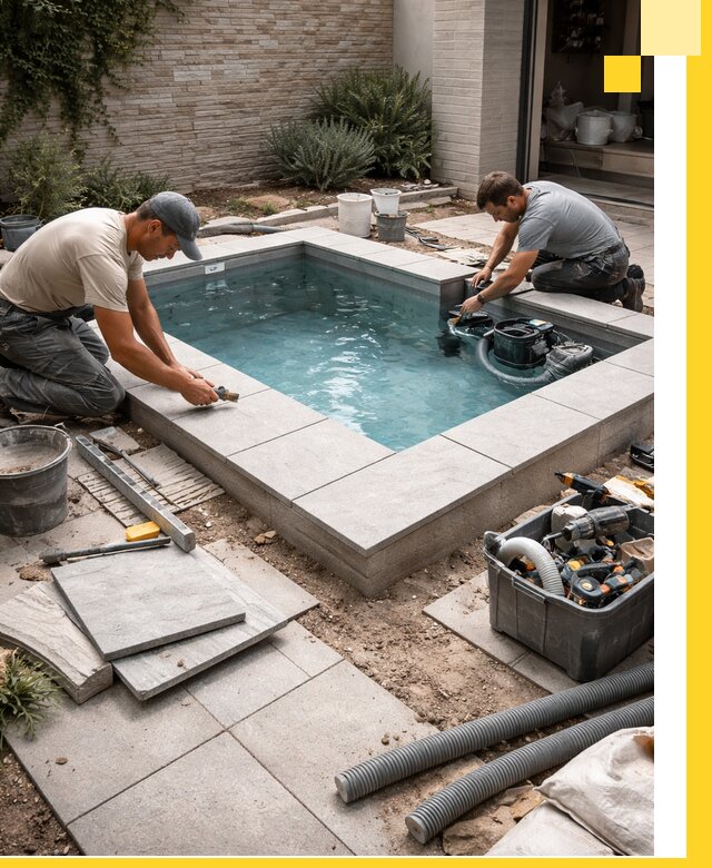 Мини бассейны под ключ в Мысках, дизайн и установка