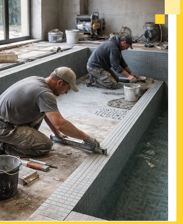 Строительство бассейна в частном доме в Мысках под ключ