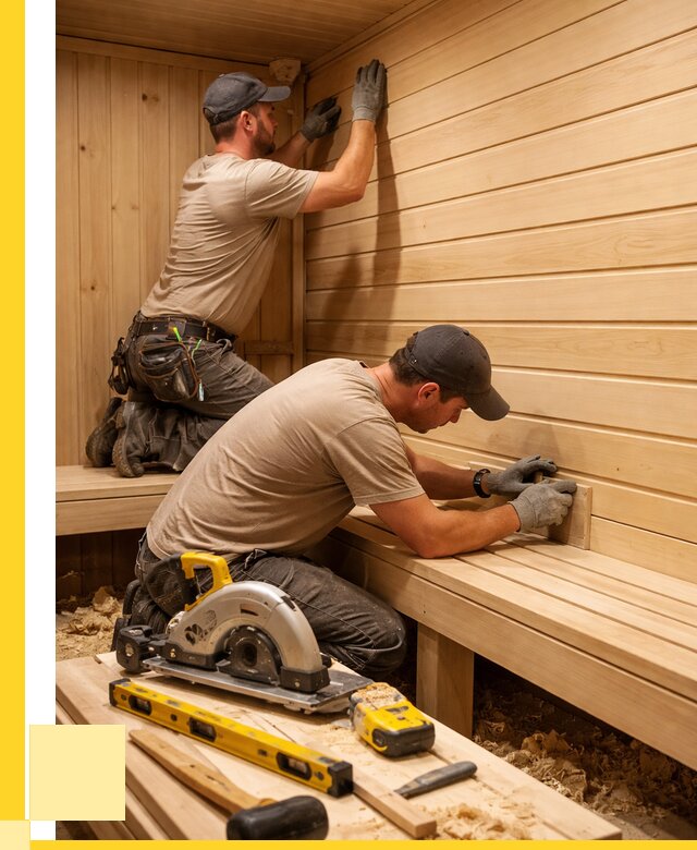 Обшивка саун вагонкой в Мысках от 2536 р. | ЭриданМси