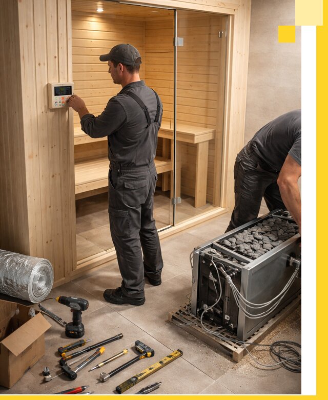 Поставка, установка и монтаж электрических саун в Мысках