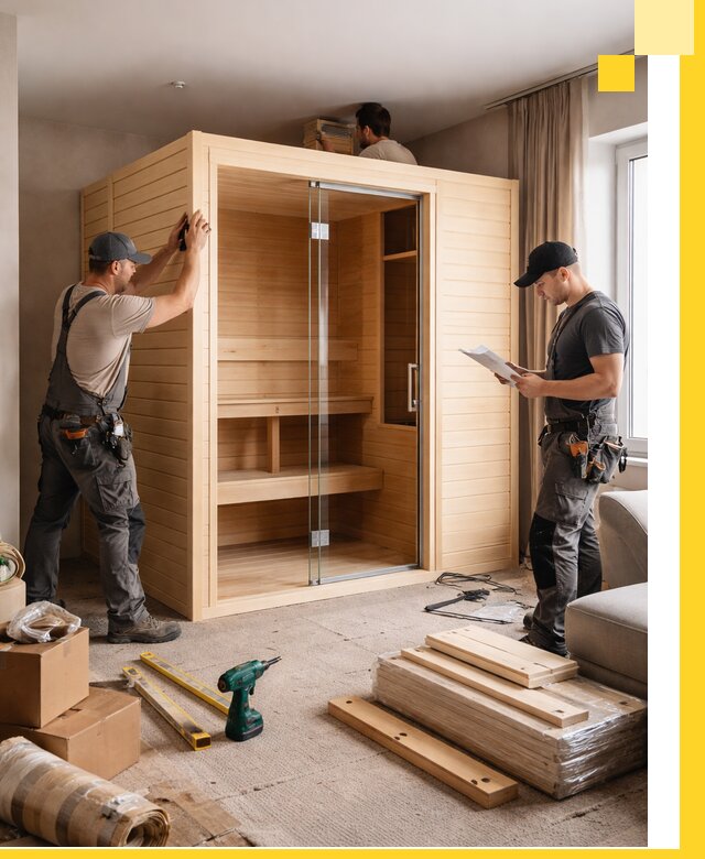 Установка и благоустройство саун в квартире в Мысках