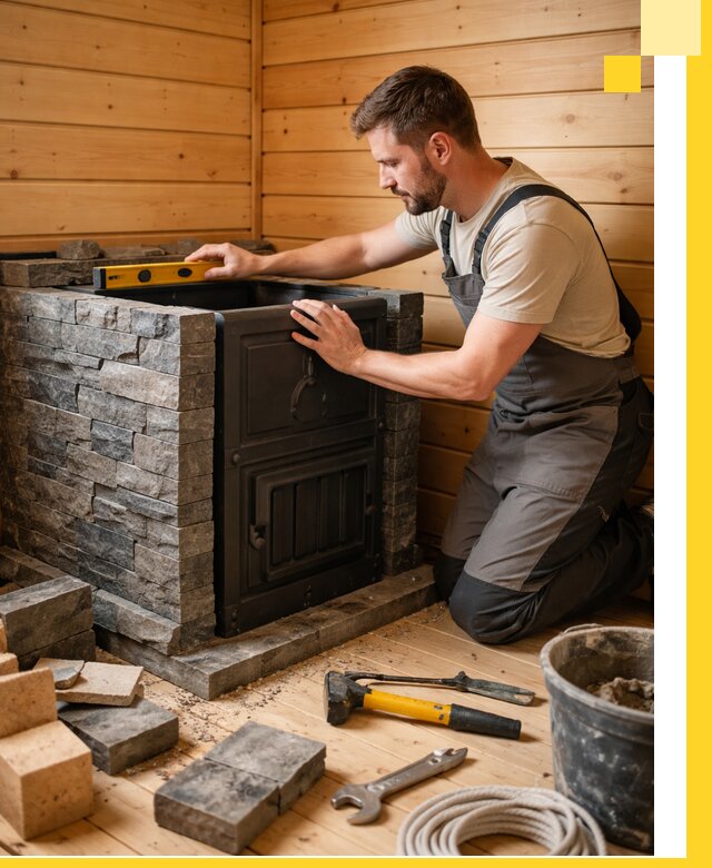 Производство и установка печей для саун под ключ в Мысках