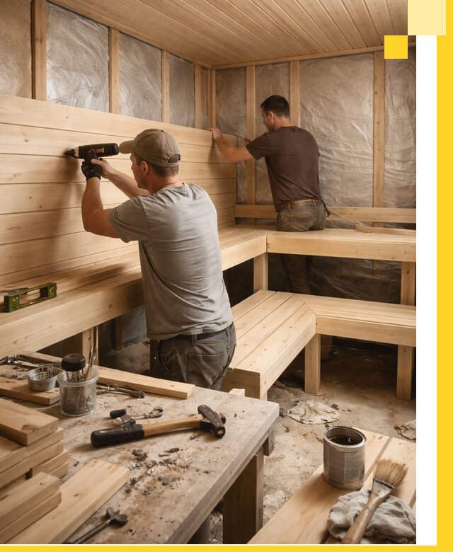 Профессиональная отделка бань и саун под ключ в Мысках