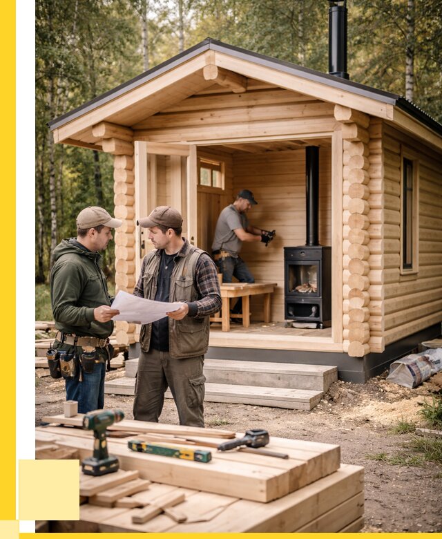 Монтаж бань под ключ в Мысках — от 202860 р. | ЭриданМси