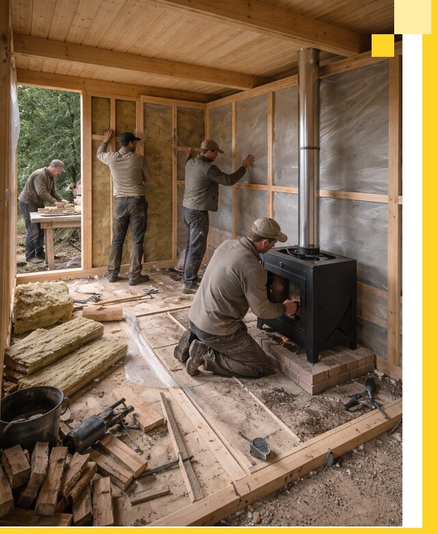 Профессиональный монтаж бань под ключ в Мысках для дома