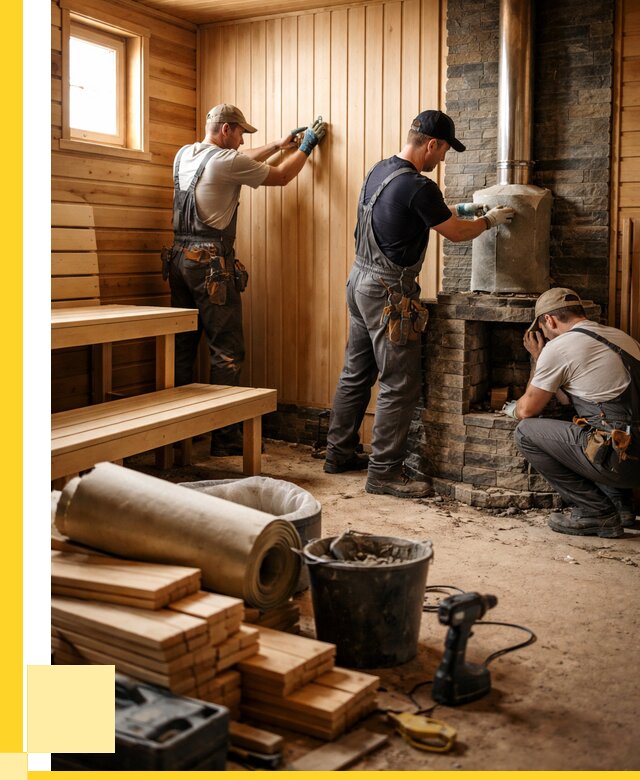 Ремонт бань под ключ в Мысках от 45644 р. | ЭриданМси