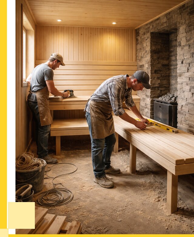 Отделка бани в Мысках: внутренняя отделка от 3043 р. | ЭриданМси