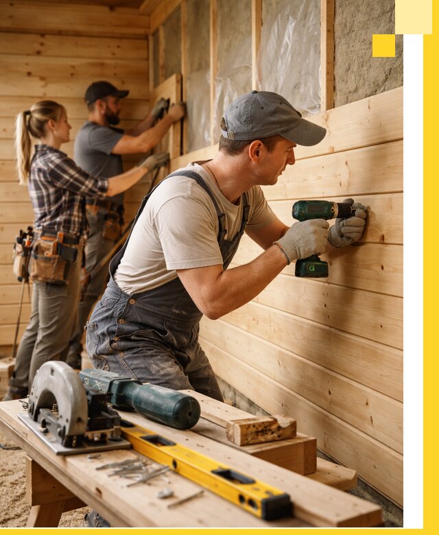 Обшивка бань под ключ в Мысках: отделка стен и потолков