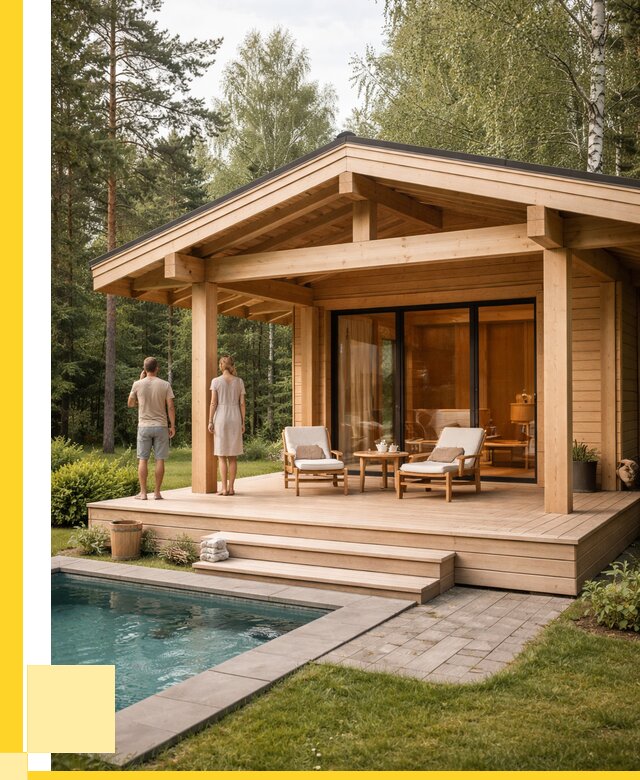 Бани с террасой под ключ в Мысках от 608580 р. | ЭриданМси