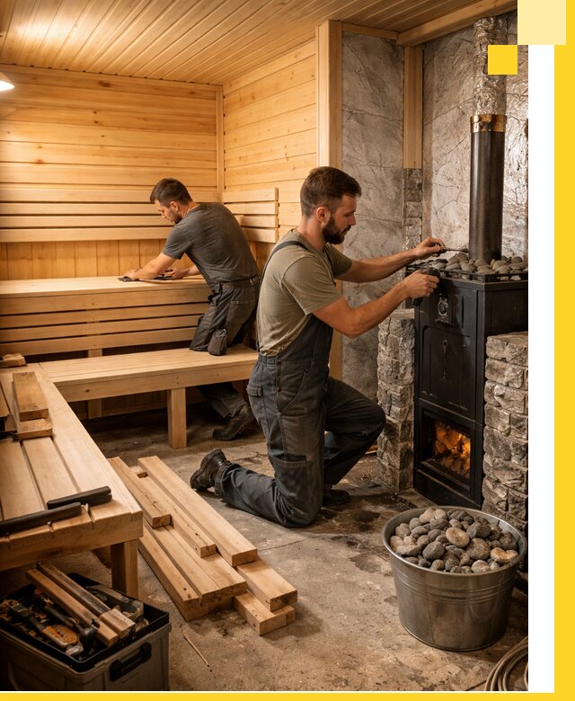 Дизайн и строительство интерьеров бань под ключ в Мысках