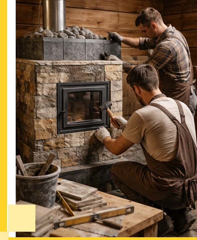 Облицовка банной печи в Мысках от 15215 р. | ЭриданМси