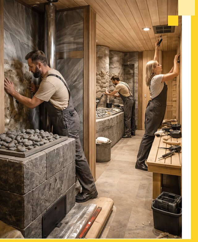 Строительство бань и SPA процедур в Мысках под ключ и отделкой
