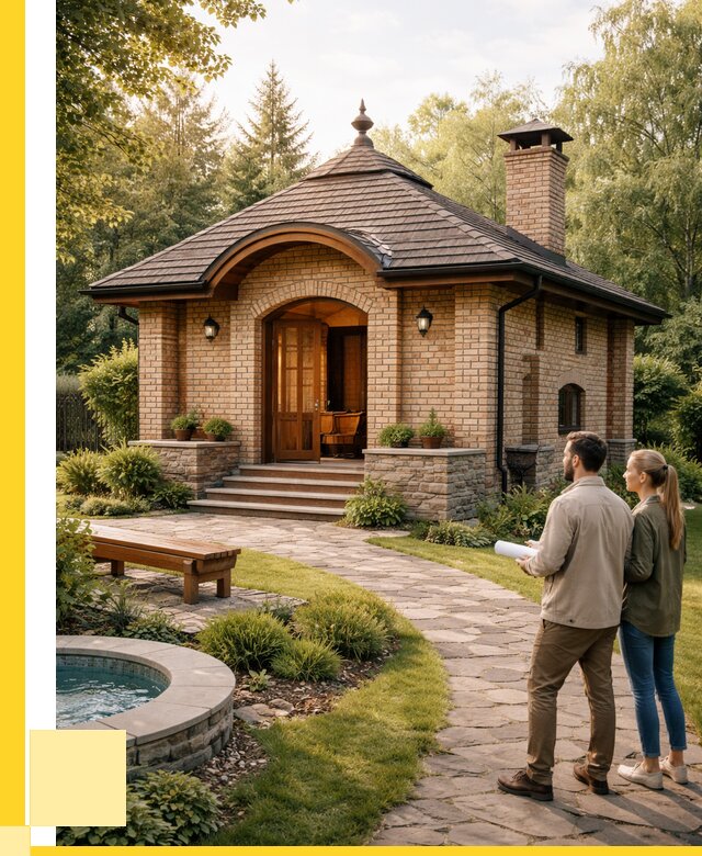 Проект кирпичной бани в Мысках от 30429 р. | ЭриданМси