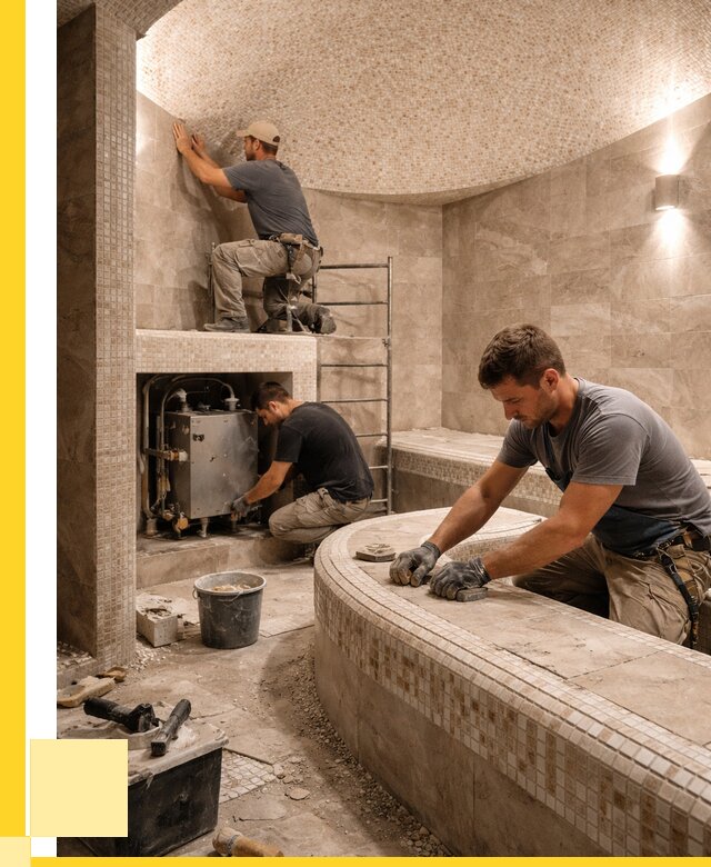 Монтаж хамамов под ключ в Мысках от 253575 р. ЭриданМси