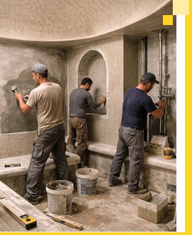 Профессиональный монтаж хамамов под ключ в Мысках с гарантией