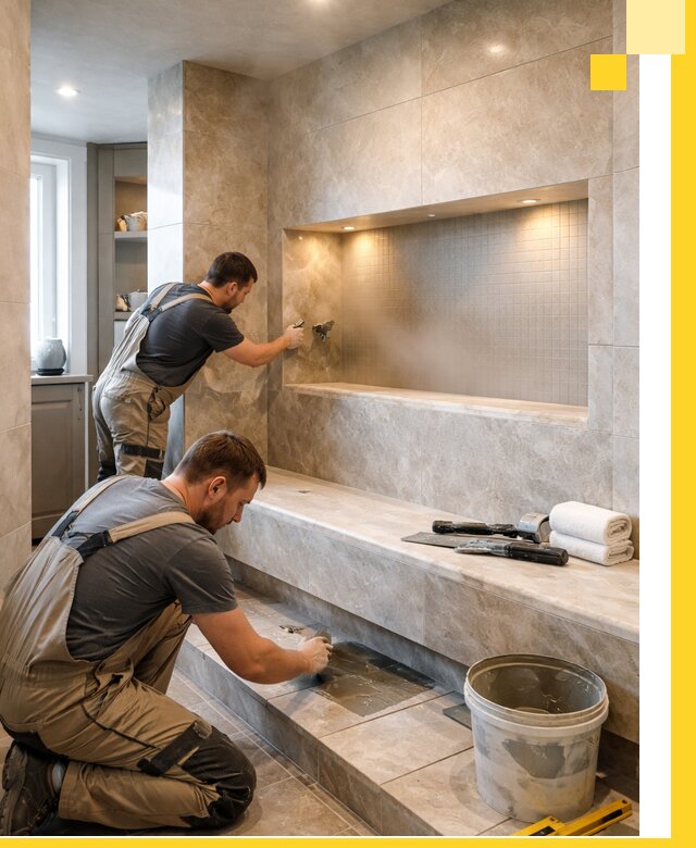 Профессиональное строительство хамама в квартире в Мысках