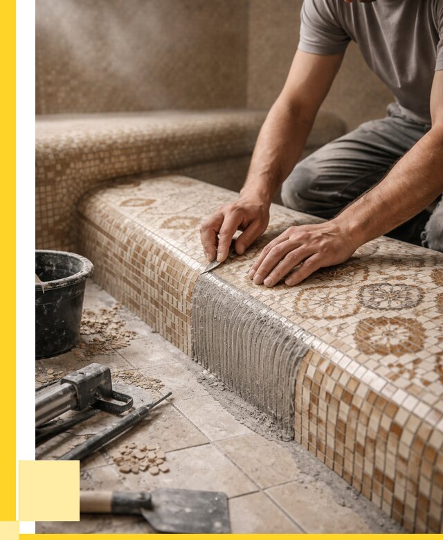 Плитка для хамама под ключ в Мысках от 3550 р. | ЭриданМси