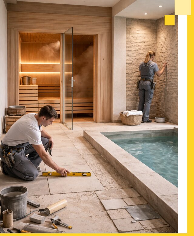 Комплексный дизайн и отделка интерьеров SPA под ключ в Мысках